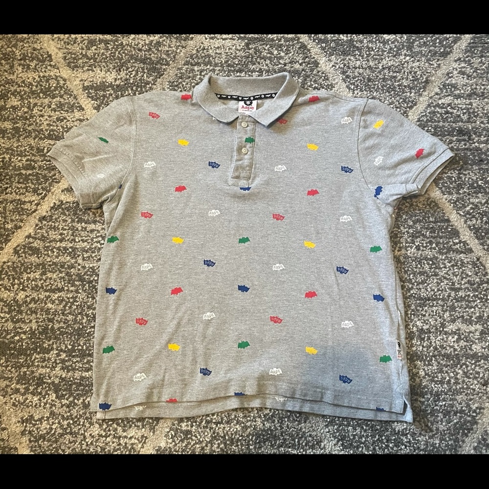 Aape by bape polo all over batman aape print polo youth xl